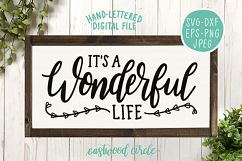 It&#039;s a Wonderful Life Hand Lettered SVG Product Image 2