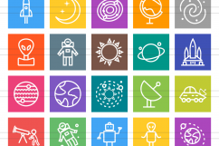 150 Science Line Multicolor B/G Icons Product Image 2