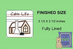 Cabin Life Zipper Bag  Fully Lined, 4X4 HOOP Product Image 2