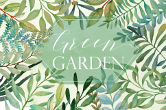 Greenery - Watercolor Green Leafs Product Image 1