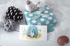 Merry Christmas clipart pack with Santa and digital paper Product Image 7