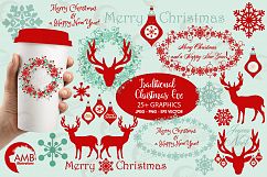 Reindeer clipart, invitation embellishments, graphics, illustrations AMB-1117 Product Image 1