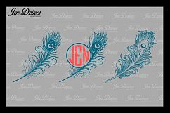 Peacock Feather SVG DXF EPS PNG Product Image 1