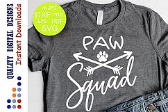Paw squad Svg Paw svg Pet svg Dog svg Cat svg Pet lover Product Image 1