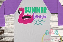 Summer Lovin&#039; Flamingo SVG DXF PNG Product Image 1