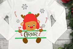 Reindeer svg, christmas svg, christmas svg files, reindeer svg files, reindeer svg monogram, baby reindeer svg, boy reindeer svg, svg files Product Image 1