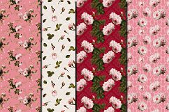 Shabby chic pink roses seamless patterns Product Image 4