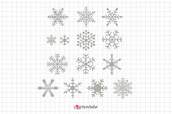 Silver Glitter Snowflakes clipart Product Image 3