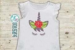 Unicorn face horn girl bundle svg dxf cutting files clipart Product Image 10