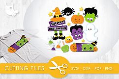 Happy Halloween cutting files svg, dxf, pdf, eps included - cut files for cricut and silhouette - Cutting Files SVG Product Image 1