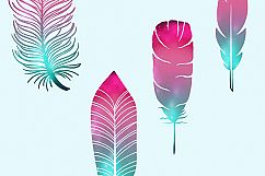 Galaxy Feathers Clipart Product Image 3