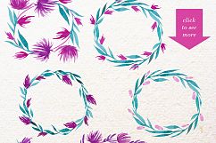  Watercolor Flowers Clip-Art Set  Product Image 4