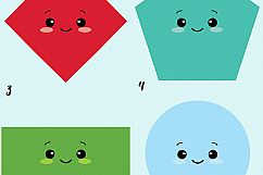 Kawaii Shapes Clipart Product Image 2