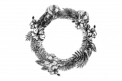 Tropical leaves illustration set on white background Product Image 2