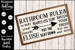 Bathroom Rules SVG Product Image 1