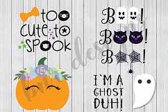 Halloween SVG Bundle, Ghost SVG, Pumpkin SVG, DXF File Product Image 1