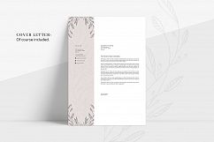 FLORAL Resume/CV + Cover Letter + Title Product Image 3