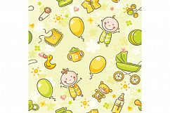 A collection of hand-drawn seamless kids patterns Product Image 2
