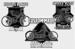 T-shirts bike emblems with grunge elements. Product Image 2