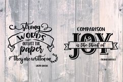 Quote - Strong words - Joy quote- SVG Cut Files - Vinyl Cutters, Screen Printing, Silhouette, Die Cut Machines, &amp; More Product Image 1