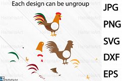 Circle Farm Animals - Clip art / Cutting Files 95c Product Image 2