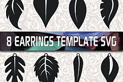 144 Earrings template SVG - Cut files - Leather earrings SVG Product Image 3