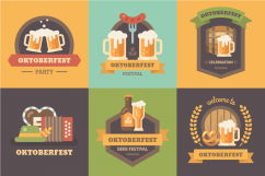 Oktoberfest beer festival banners and badges Product Image 3