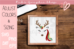 Reindeer Face Svg, Reindeer Svg, Christmas Svg, Deer Svg Product Image 2
