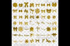 56 Luxury Gold Bows and Ribbons Clip Arts PNG Transparent Product Image 2