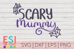 Halloween SVG | Scary Mummy Spider Web Design Product Image 1