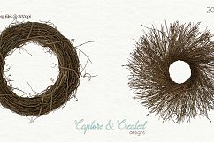 Large Wreaths &amp; Garland From My Garden/ Clipart- Elements Product Image 6