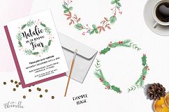 Watercolor Wonderland Holly Festive Wreaths Garlands Painted Product Image 3