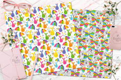 Rainbow Baby Clipart And Seamless Digital Papers Bundle Product Image 14