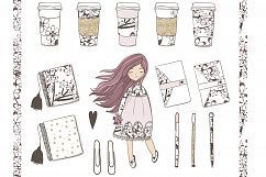 Planner Girl Clipart Product Image 2