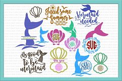 Mermaid elements words bundle craft cutting files Product Image 1