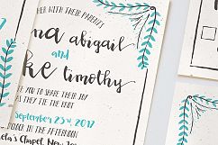Watercolor Floral Invitation Suite Product Image 2