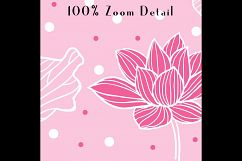 100 Seamless Tinted Lotus Digital Papers, Asian Flower Paper Product Image 3