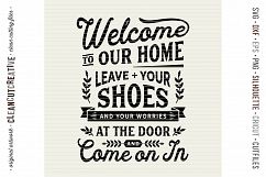 Leave Shoes and Worries at the Door - entry/mudroom sign svg Product Image 3