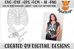 Karate Baby Skeleton X-Ray SVG for Silhouette -Cricut Product Image 1
