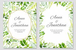 Floral Wedding invitations vector set Product Image 2