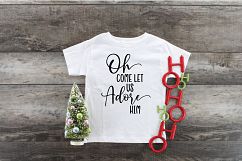 Oh Come Let Us Adore Him - Christmas SVG Cut File - DXF EPS Product Image 7