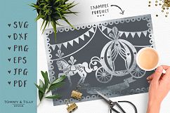 Bunting Princess Carriage - SVG DXF PNG EPS JPF PDF Cut File Product Image 4