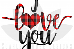 I Love you - Plaid SVG Product Image 3