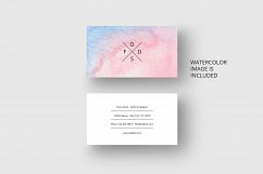 Business card template with watercolor Product Image 1