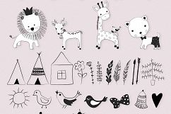 Black &amp; White Kids Illustrations Product Image 4