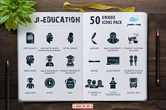 Glyph School-Education Icons Set Product Image 3