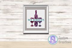 Wine Monogram Set of 9 Bundle | SVG DXF EPS PNG Digital File Product Image 2