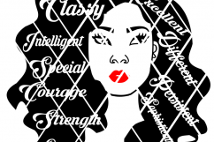 Afro svg,Drenda Svg, Nubian Woman,Black women, Side eye svg, Black girl magic Product Image 2