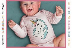 FUNNY UNICORN Ice Cream Horse - original cut file design SVG Product Image 3