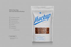 White Paper Bag Stand Up Pouch Doypack Product Image 2